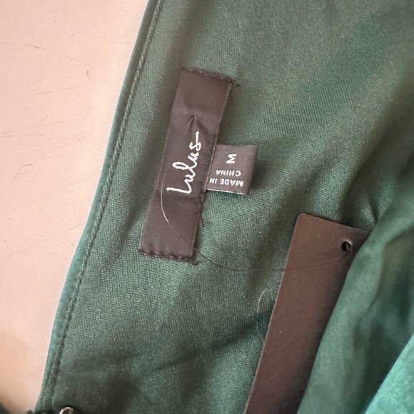 Lulu’s Perfect Refinement Emerald Green Sleeveless Satin Maxi Dress NWOT Size M - Picture 16 of 16